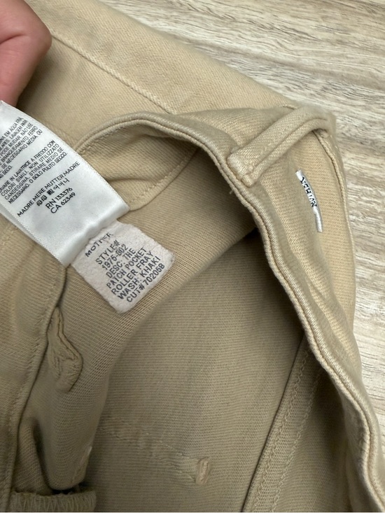 MOTHER The Patch Pocket Undercover Sneak Jeans Size 31 Women’s in Khaki - Picture 8 of 16